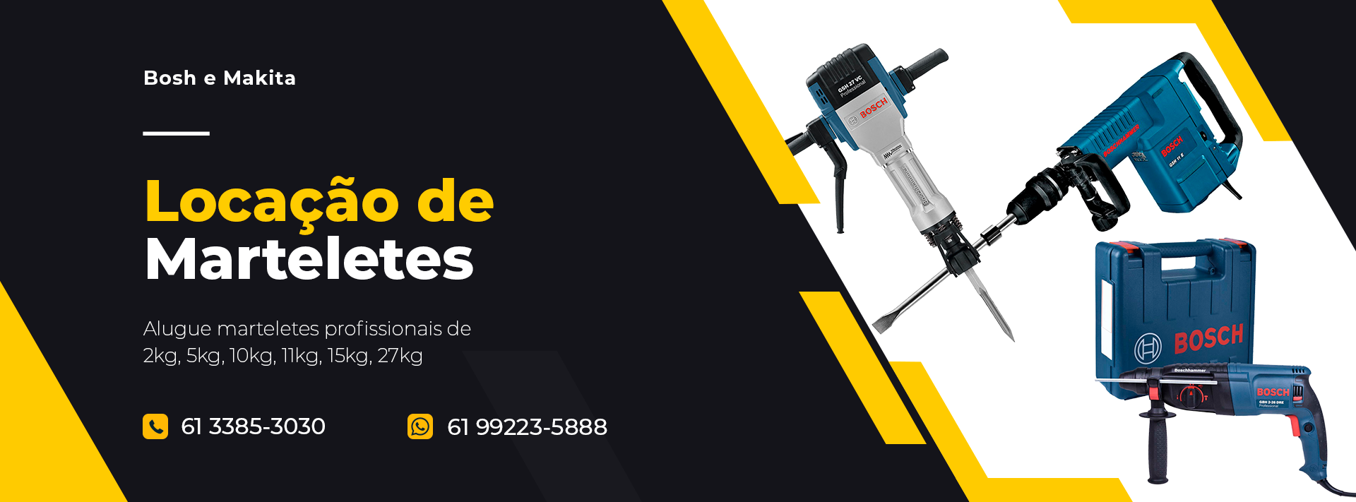 locacao aluguel de marteletas bosh makita 2 Brasília Rolamentos