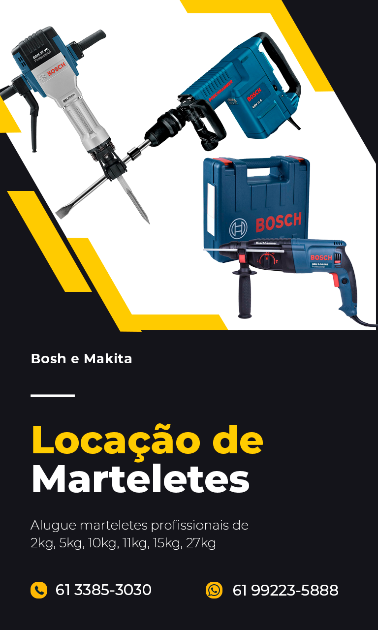 locacao aluguel de marteletas bosh makita m Brasília Rolamentos